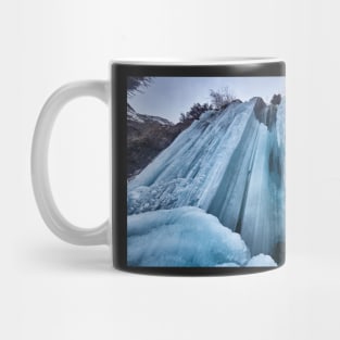 Frozen waterfall in the winter Mug